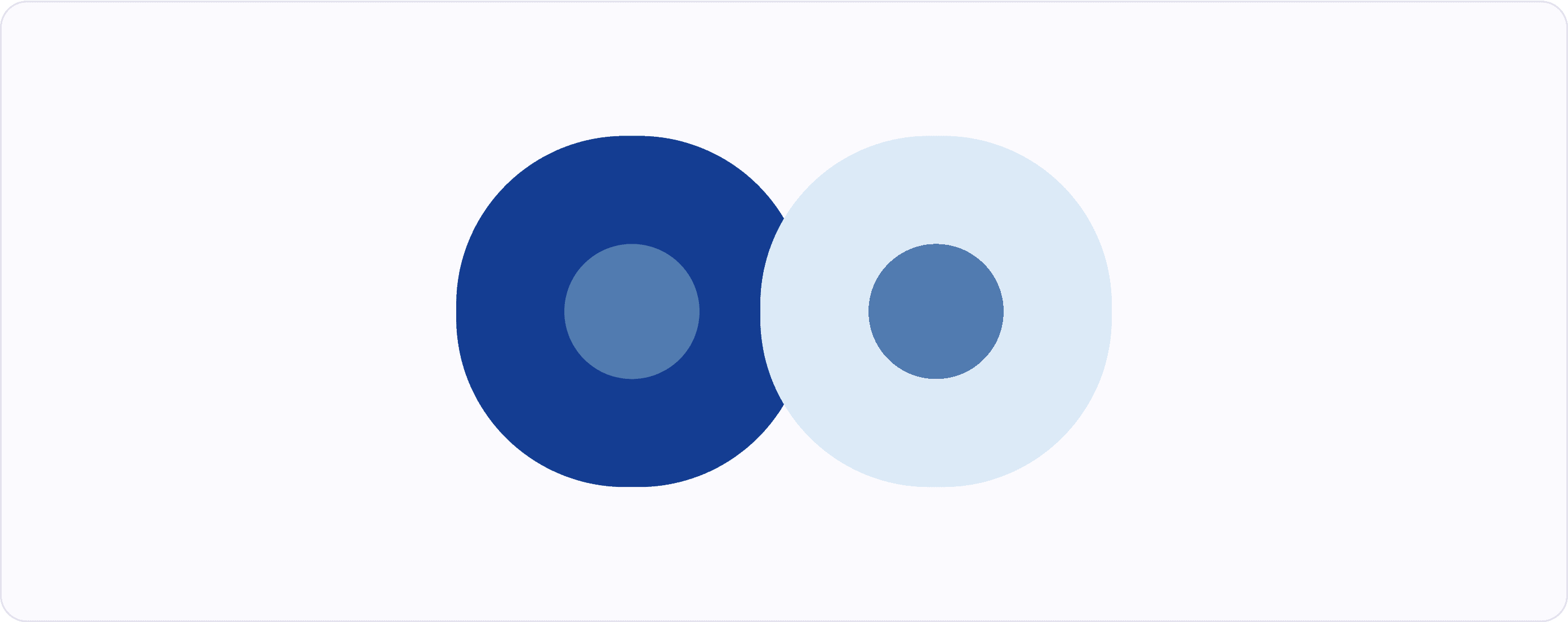 Two circles with different lightness with a blue dot inside them. Showing how the percieved lightness of the dot changes.