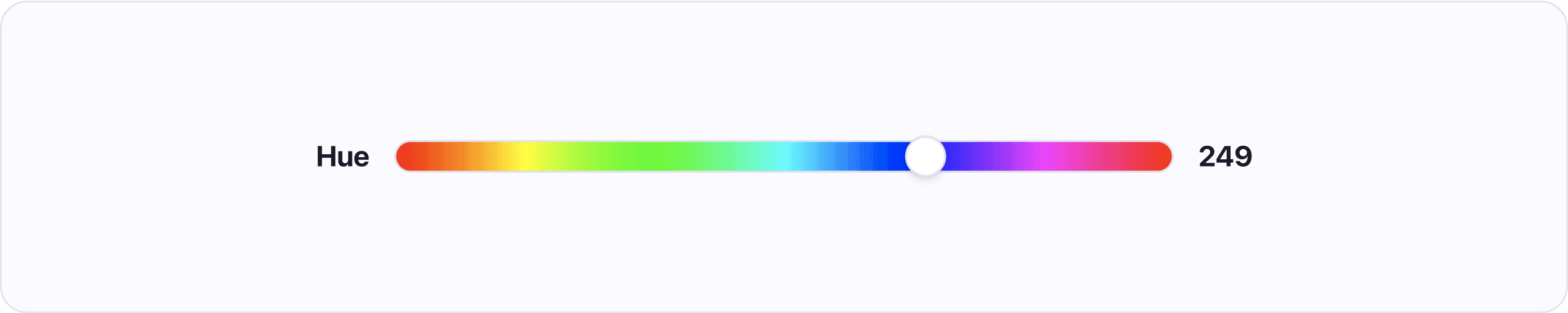 Hue values visualized