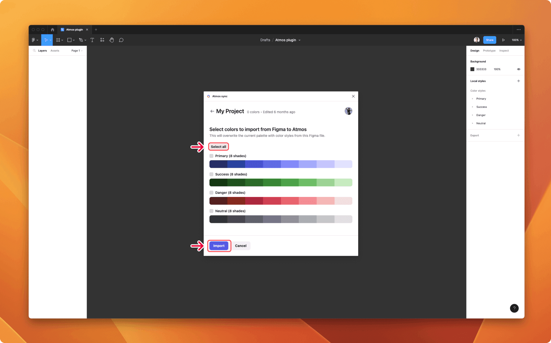 Atmos figma plugin select import