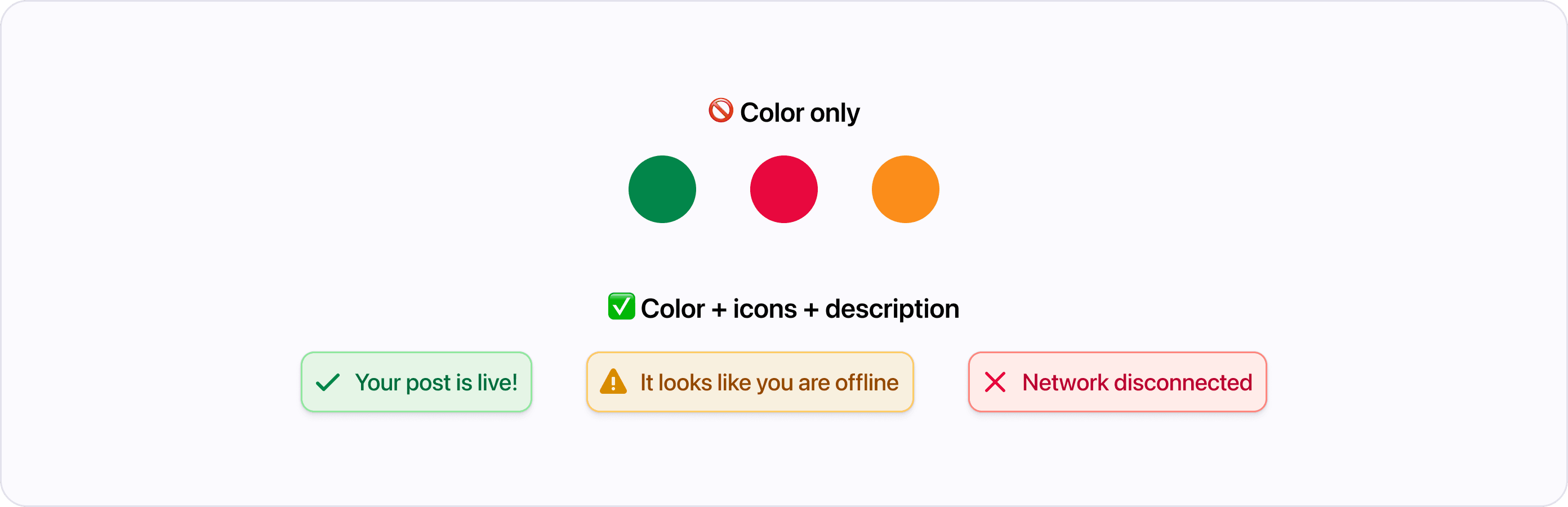 Provide Alternative Text Descriptions for Color-Dependent Content