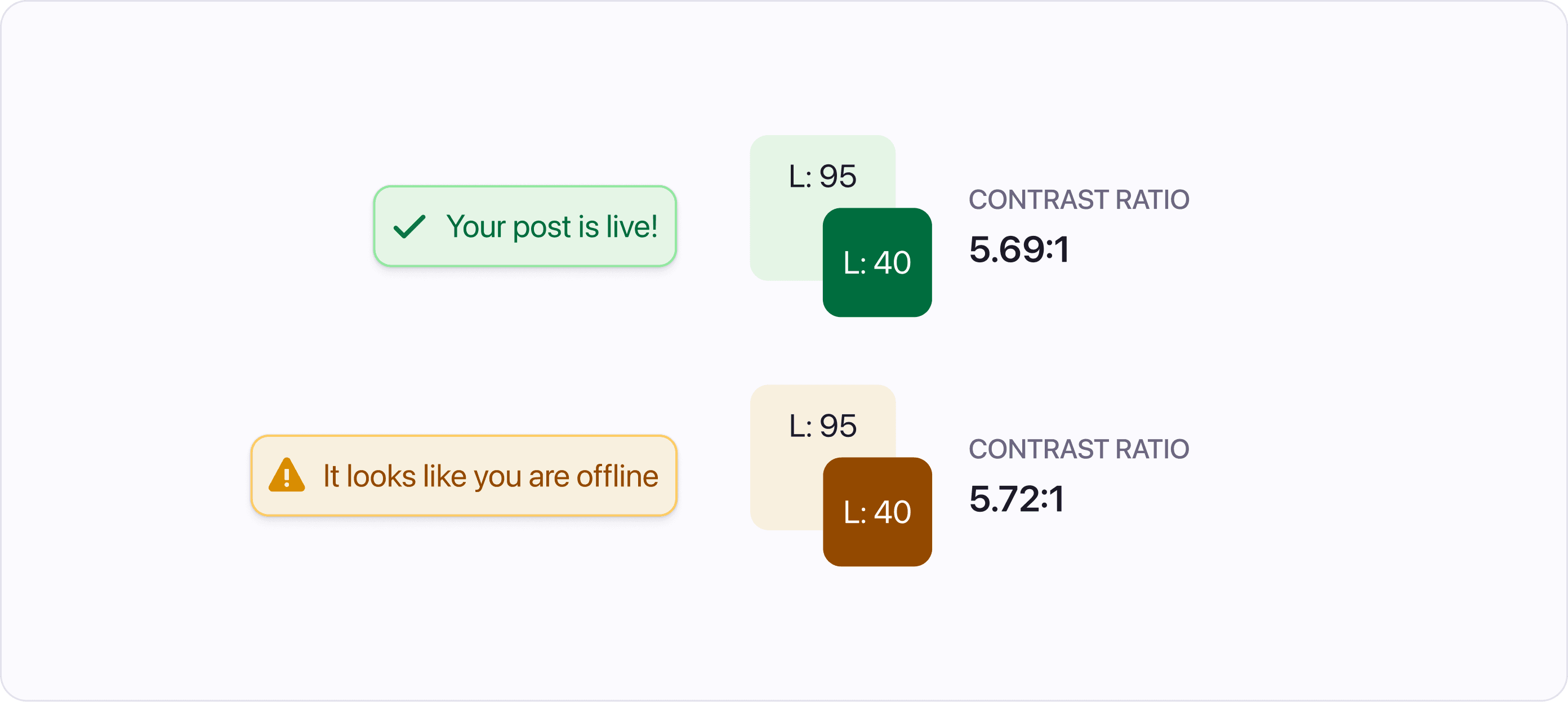 UI components with interchangeable colors