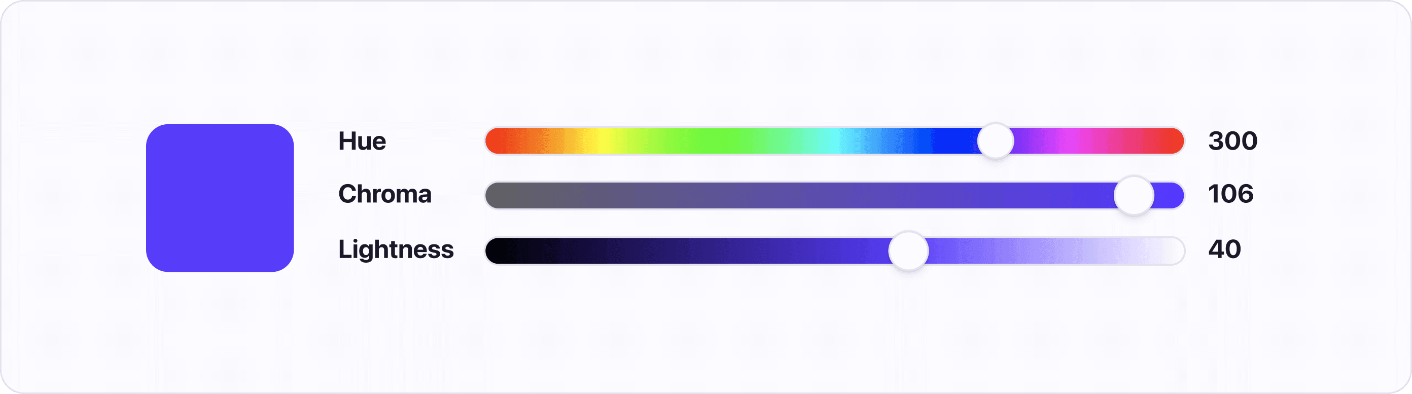 OKLCH color space channels