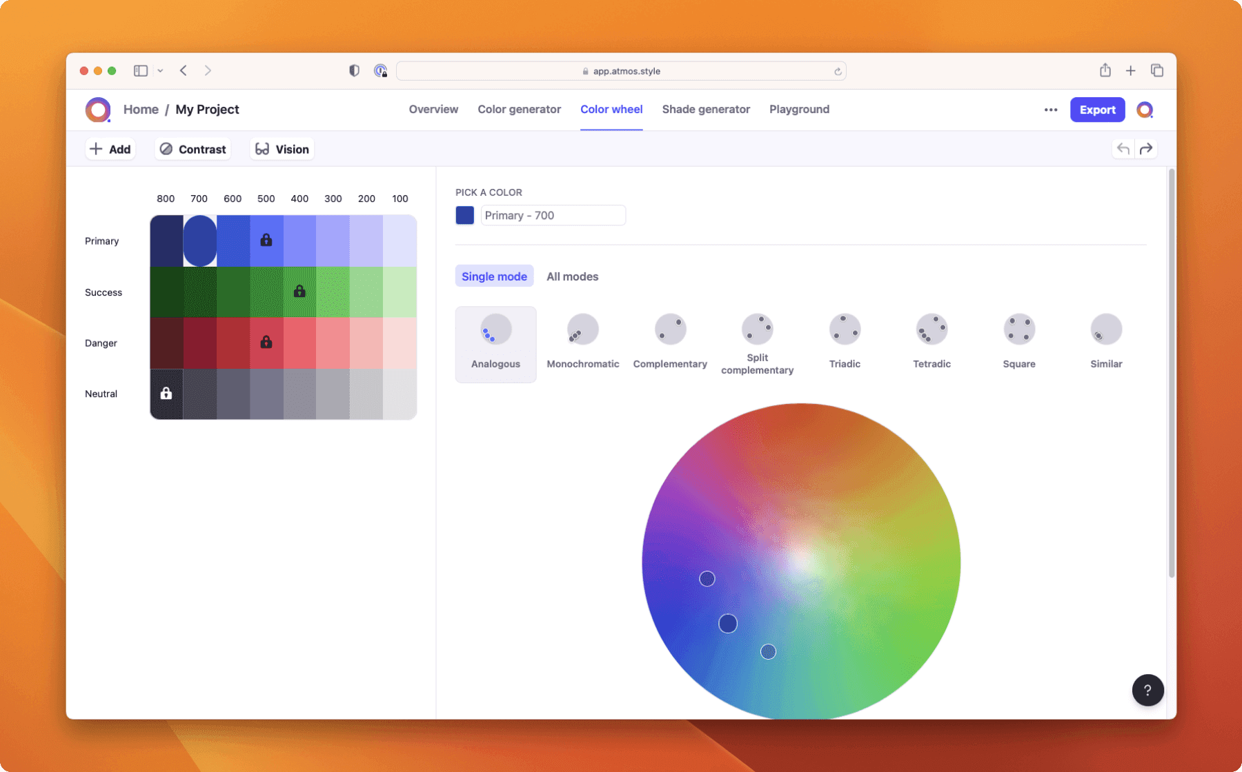 Atmos color wheel tool