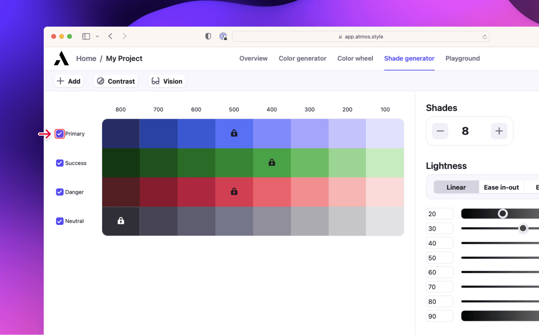 Atmos Shade generator - Exclude color