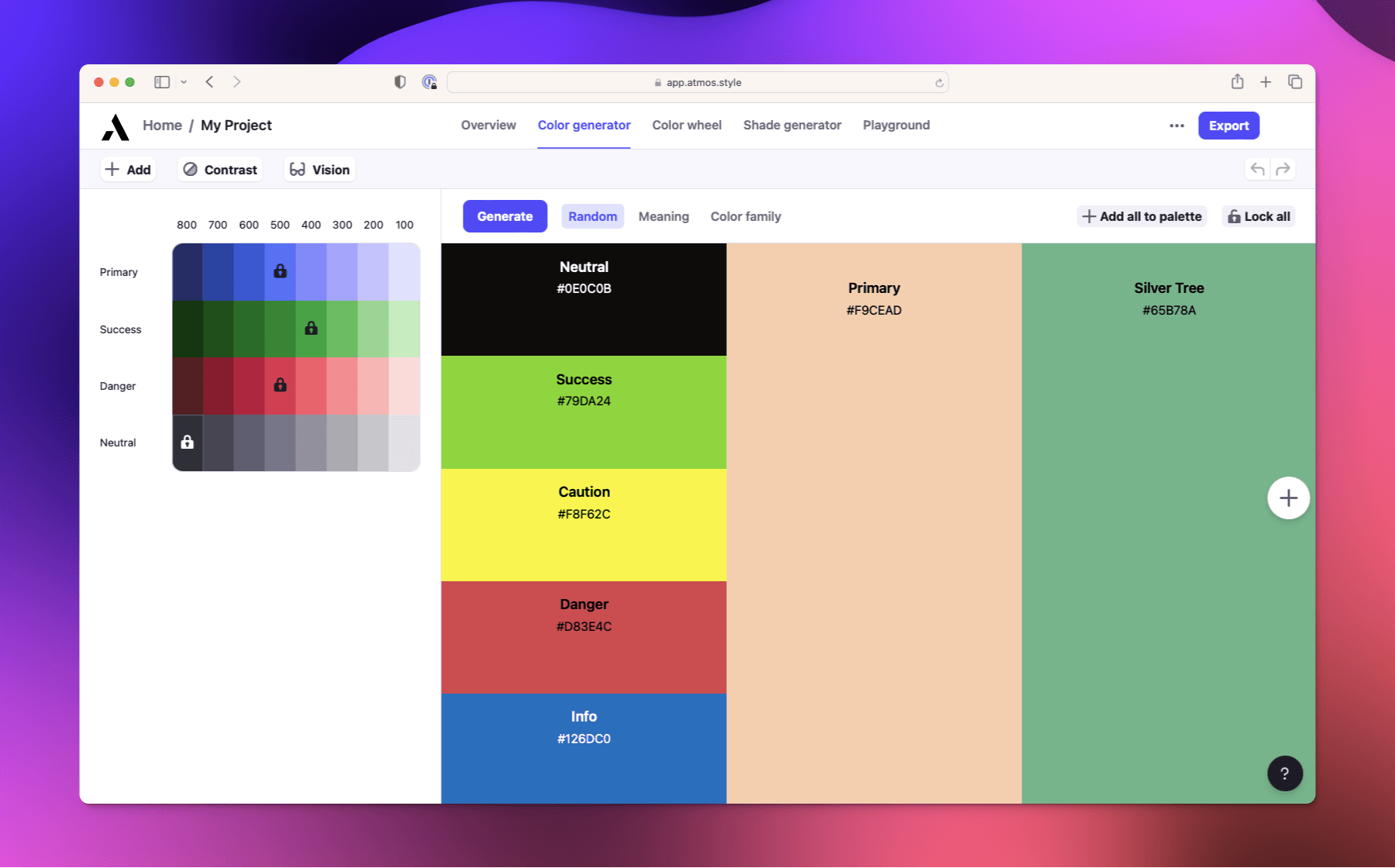 Atmos color generator