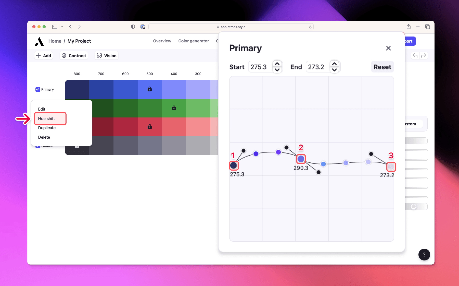 Atmos Shade generator - Hue shifting 1